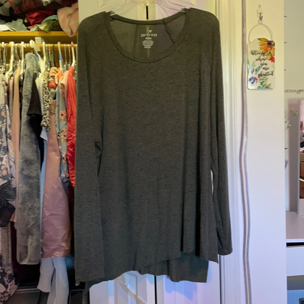 Olive green long sleeve shirt